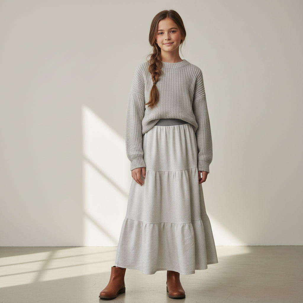 Maxi Flannel Striped Skirt (10-12)