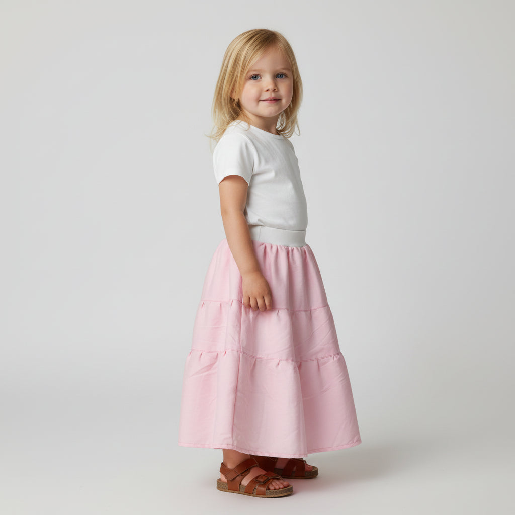 Maxi Cotton Pink Skirt (2-3)