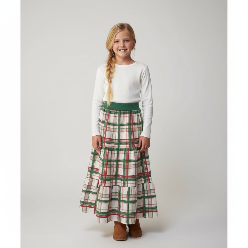 Maxi Flannel Plaid Skirt (10-12)