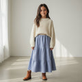 Maxi Flannel Blue Skirt (8)