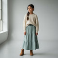 Maxi Flannel Green Skirt (10-12)