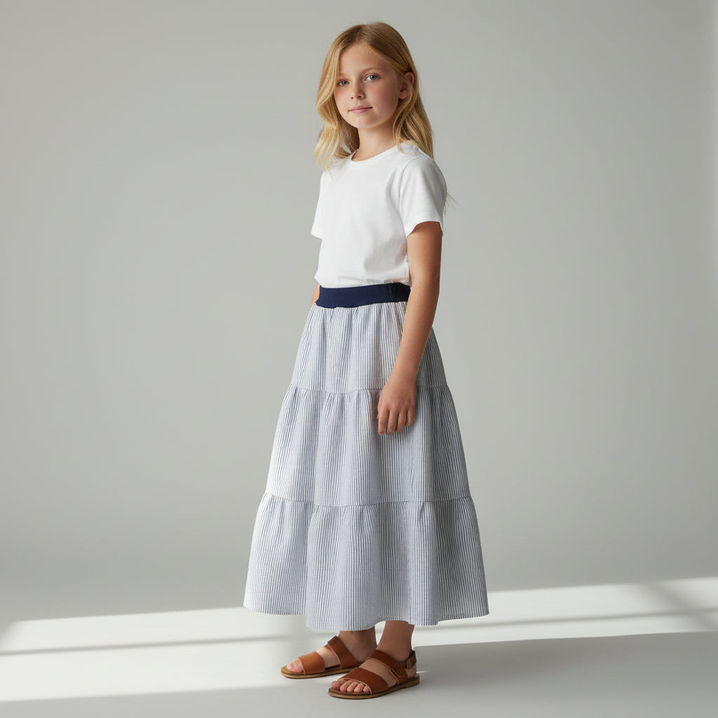 Maxi Cotton Striped Skirt (10-12)