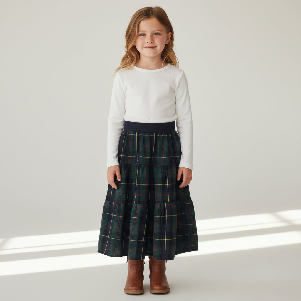 Maxi Flannel Plaid Skirt (5-6)