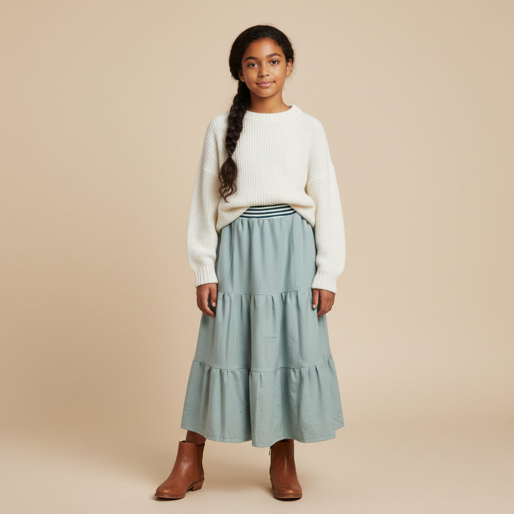 Maxi Flannel Green Skirt (14-16)