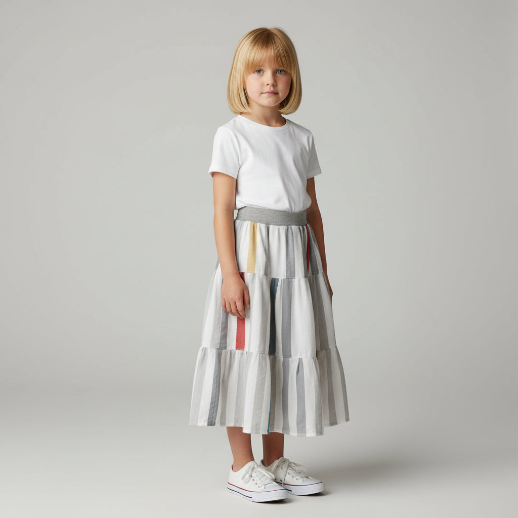 Maxi Cotton Striped Skirt (6)