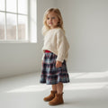 Midi Flannel Plaid Skirt (2-3)