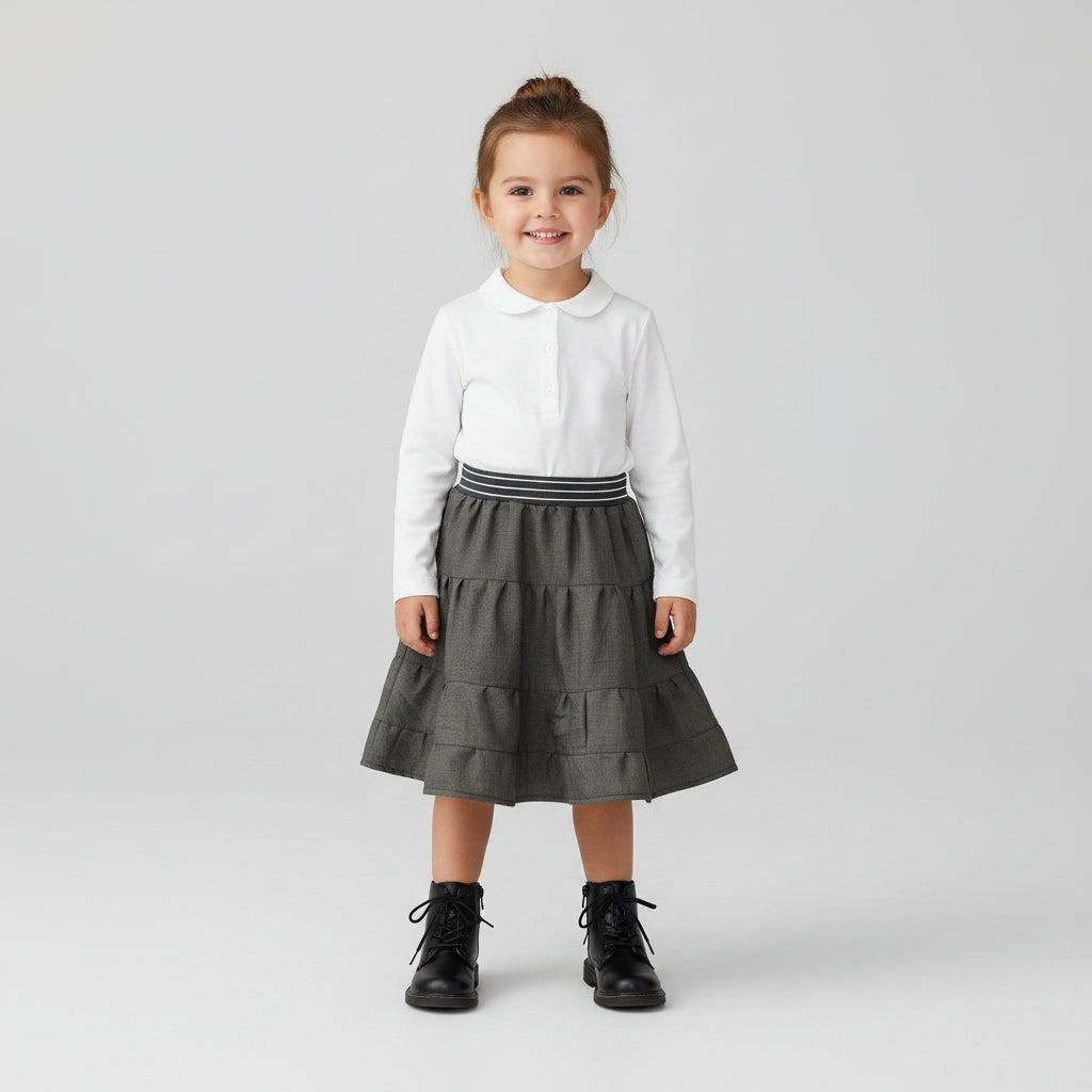 Maxi Wool Gray Skirt (2-3)