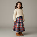 Maxi Flannel Plaid Skirt (2-3)