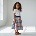 Midi Cotton Checkered Skirt (2-3)