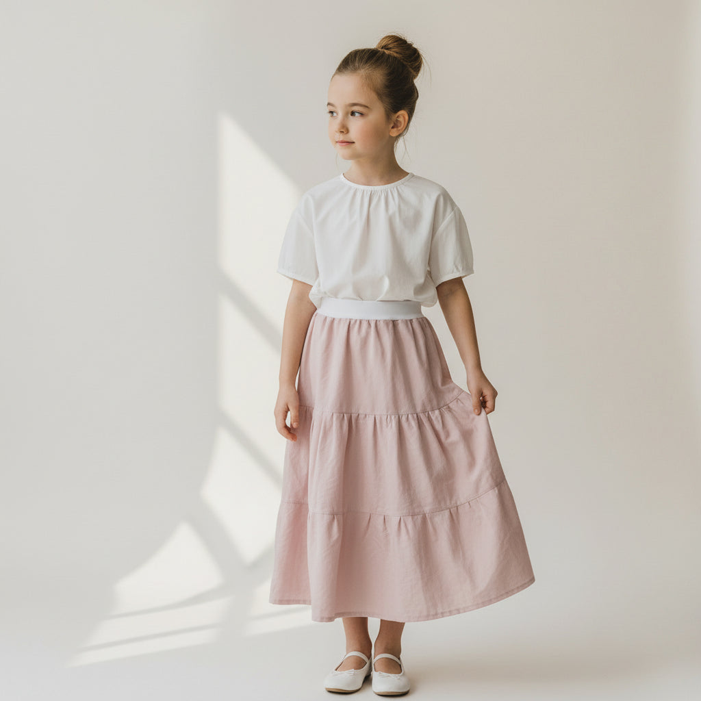 Maxi Cotton Pink Skirt (8)