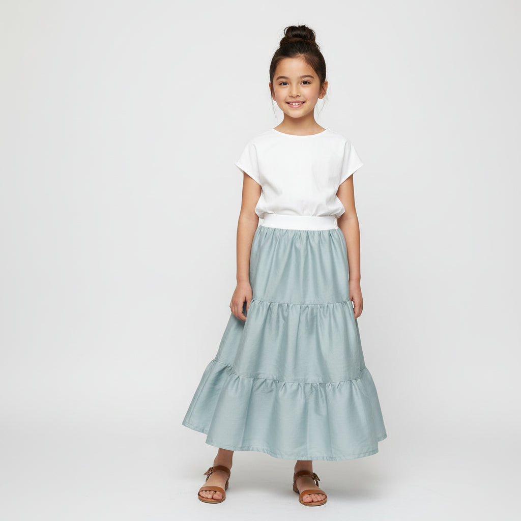 Maxi Cotton Sateen Skirt (8)
