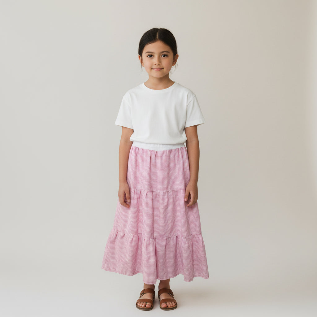 Maxi Cotton Striped Skirt (8)