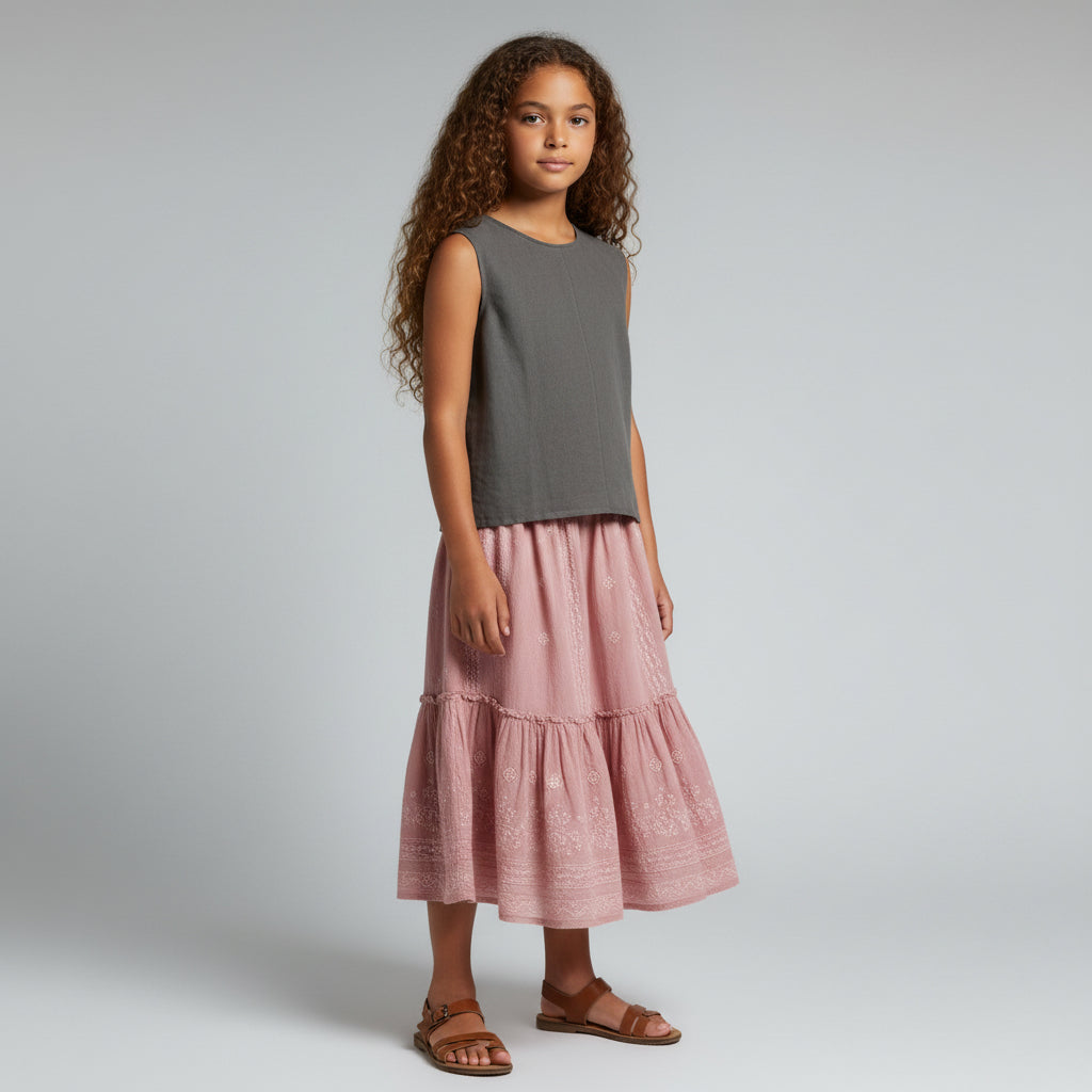 100% Linen Tank Top Girls (7-8)